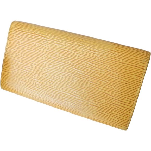 184111G V Louis Vuitton Wallet Long Portefeuille Sarah Yellow Epi - Picture 2 of 8